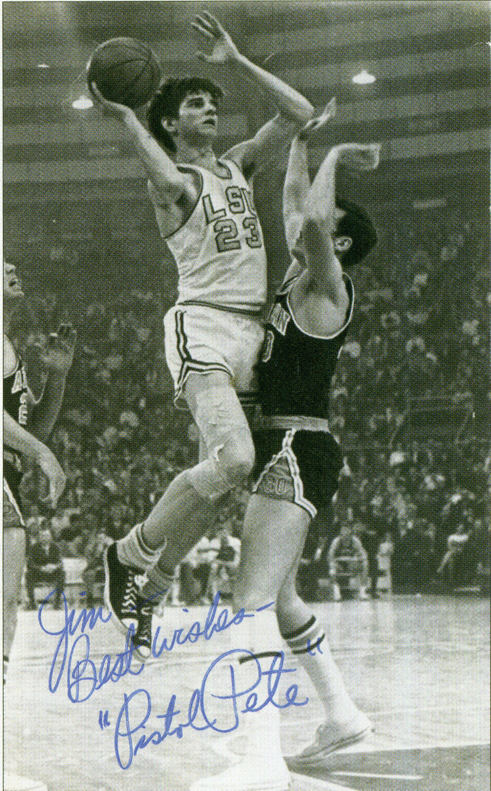 PISTOL' PETE MARAVICH Signed Photo Poster paintinggraph - Basketball Player - preprint