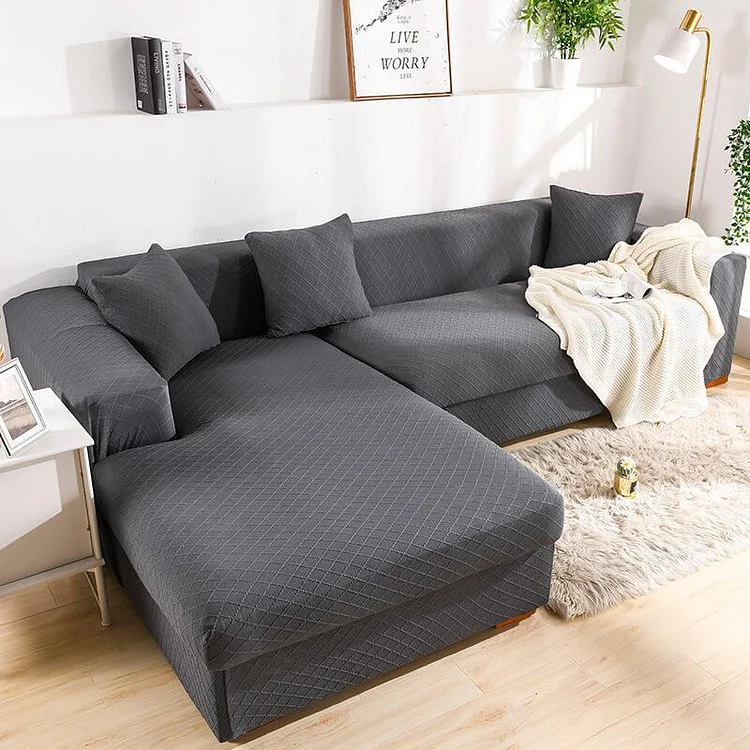 Stretchable Rhombus Jacquard Sofa Cover | AvasHome
