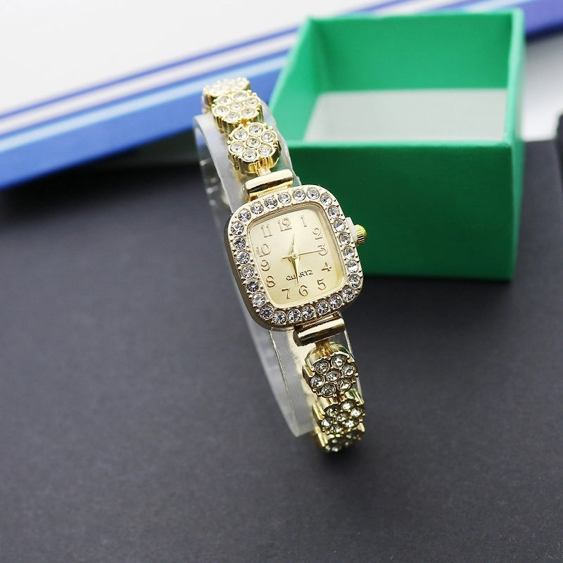 Casual Shiny Flower Jewelry Buckle Quartz Women’s Watches