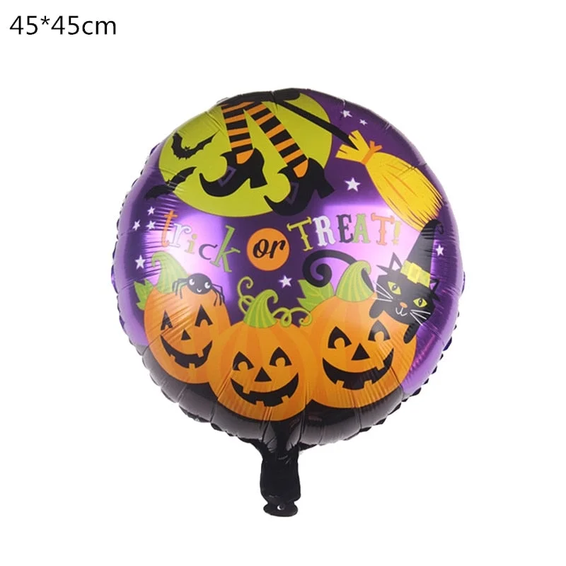 Halloween Pumpkin Ghost Balloons Halloween Decorations Spider Foil Balloons Inflatable Toys Bat Globos Halloween Party Supplies