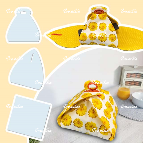 Easy to make sewing templates for gift boxes/food carriers
