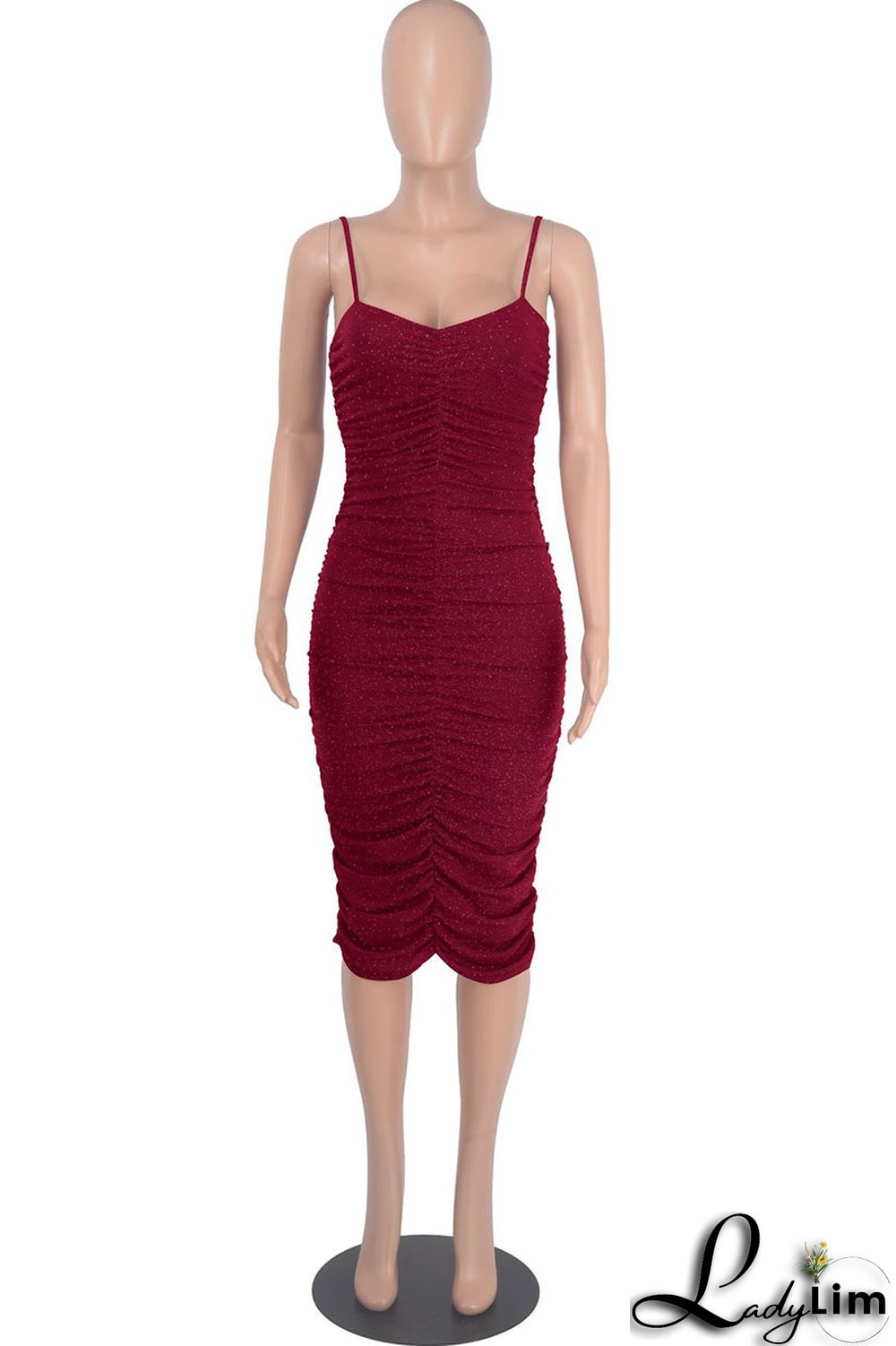 Purple Sexy Solid Split Joint Fold Spaghetti Strap One Step Skirt Dresses