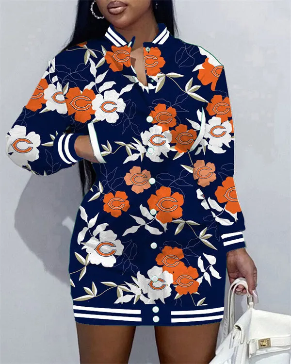 Chicago Bears
Limited Edition Button Down Long Sleeve Jacket Dress