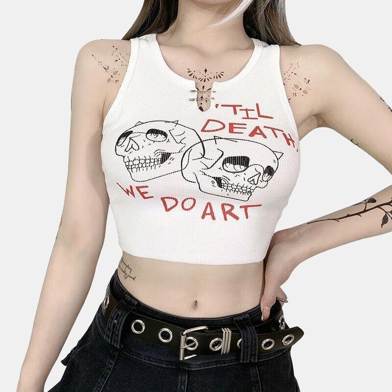 Skeleton Letter Printed Top