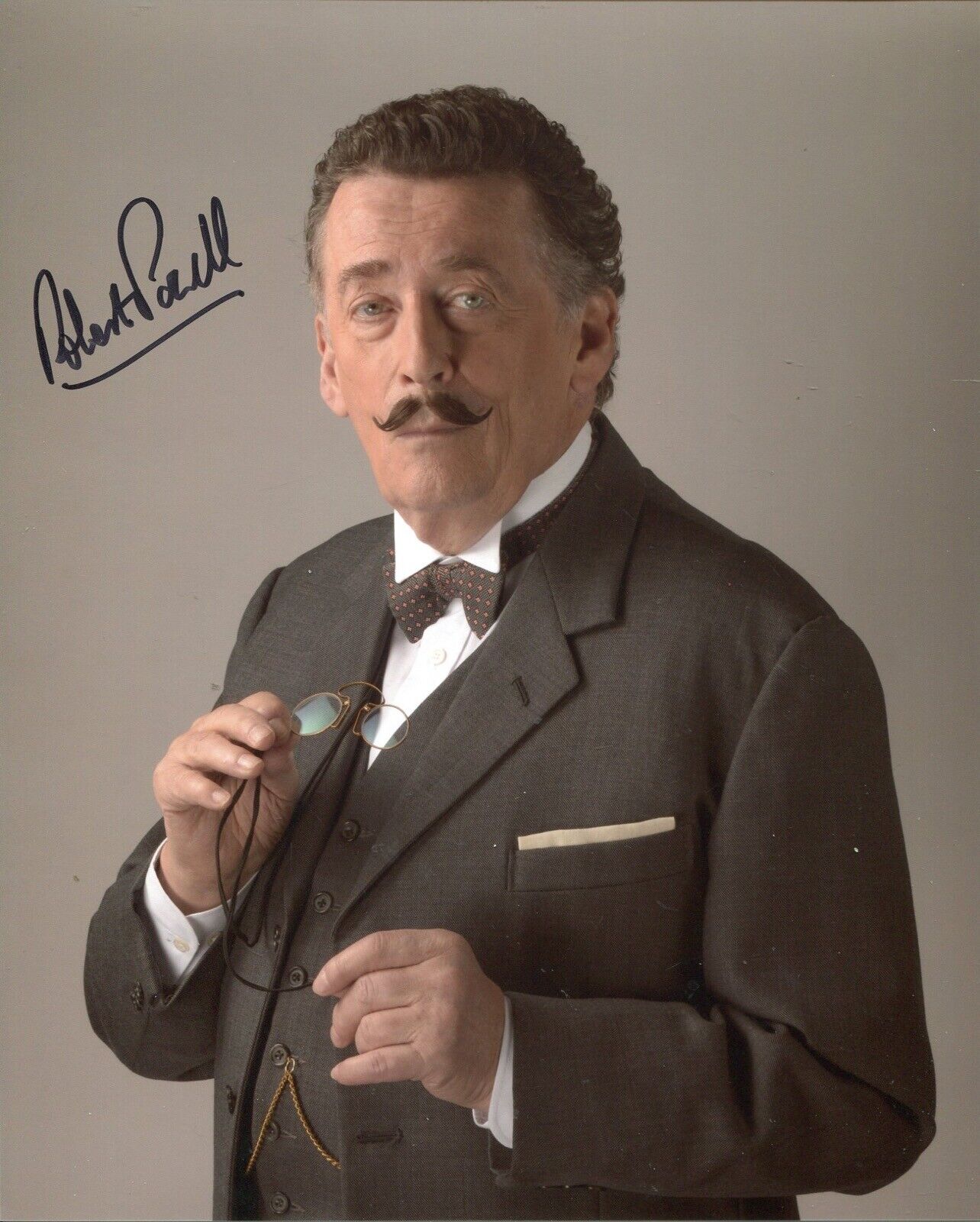 Actor Robert Powell signed POIROT 8x10 Photo Poster painting - UACC DEALER