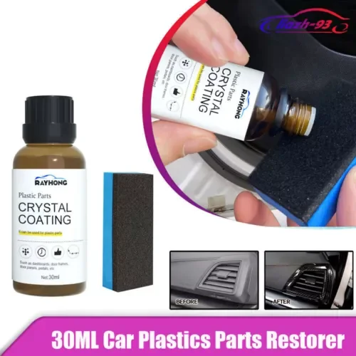 Dronehint Car Plastics Parts Restorer Crystal Coating + Sponge For Car Door Frames Panel (For: Acura) Parts