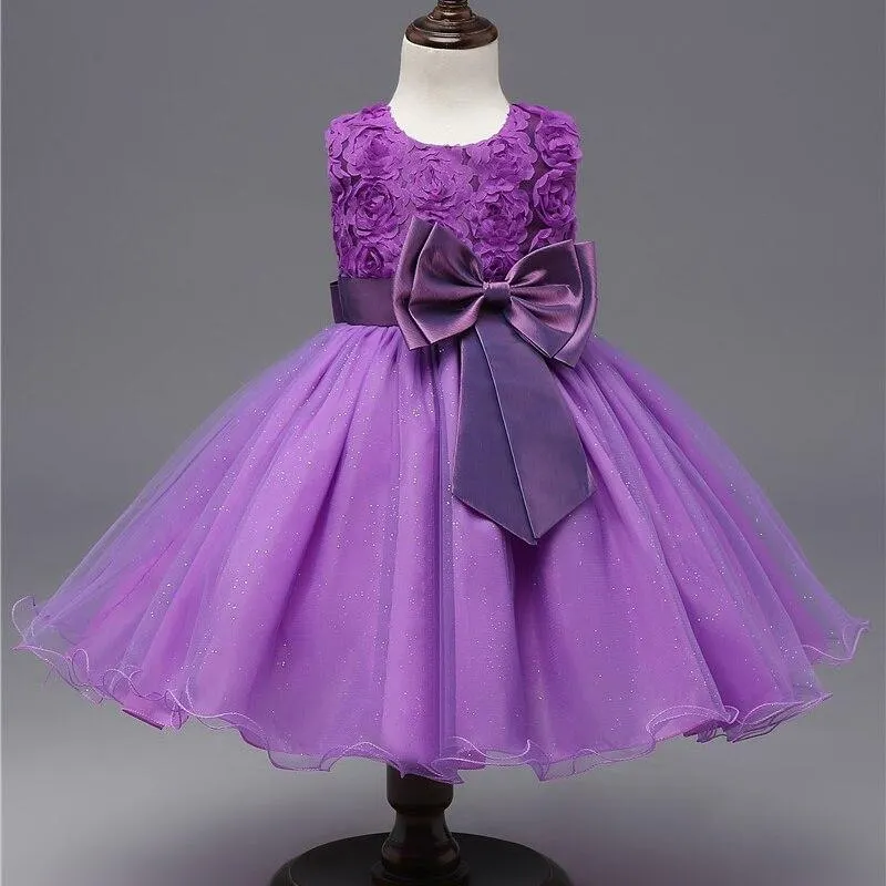 Girls Princess Polka Dot Dress Kids Wedding Birthday Elegant Party Prom Gown Children Tulle Backless Christmas Costume 4-10 Year
