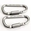 High quality bold 8CM D-shaped aluminum alloy carabiner with lock, quick hanging nut buckle