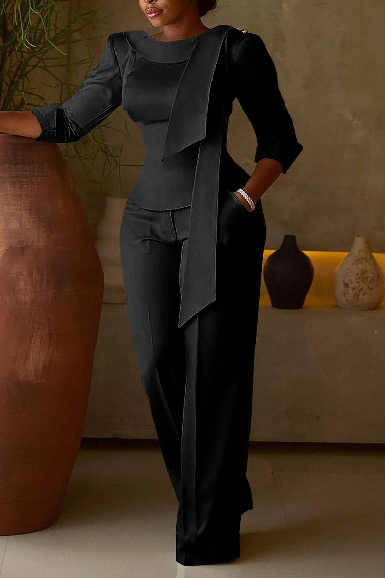 Casual Suit Set Plus Size Top and pants Elegant Casual Suit Set – Arimonz