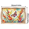 (US Only)Wooden Gorgeous Butterfly 5D DIY Diamond Painting Tray Art Craft with Handle
