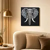 Framed Elephant - DIY Button Art Painting Kit for Creativity DIY Pearl Dot Crafts for Gift Home Wall Decor 30*30CM