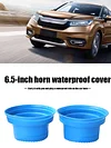 2pcs 6.5in Waterproof Car Speaker Covers Soft Silicone Foldable Horn Spacer