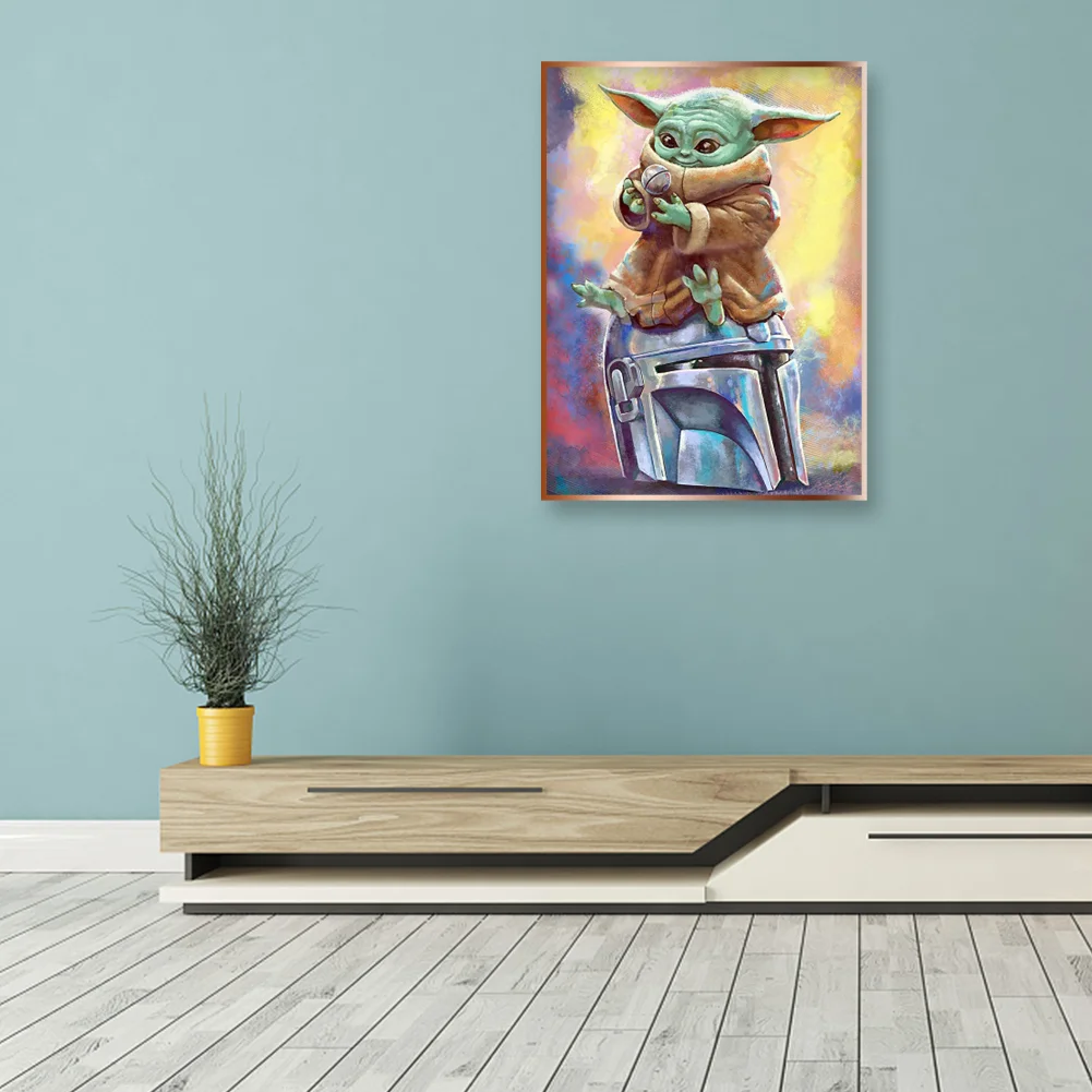 11ct 3-Strand Stamped Cross Stitch - Yoda(36*46cm)