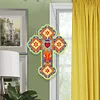 5D DIY Special Shaped Diamond Painting Cross Hanging With Lamp String Kit
