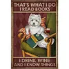 That'S What I Do I Read Books I Drink Wine And I Know Things-11CT Stamped Cross Stitch 40*60cm tapestrymarket