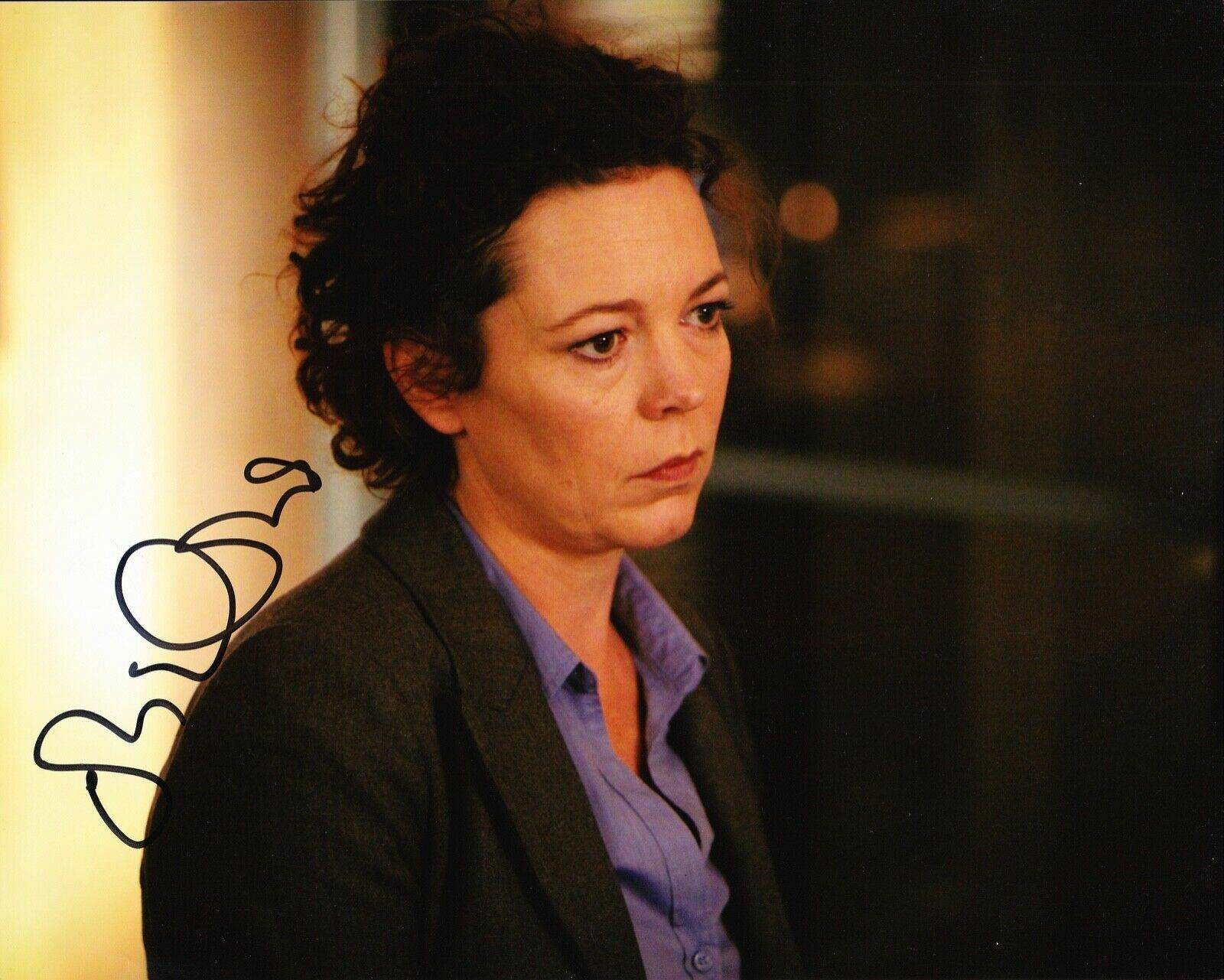 Olivia Colman SIGNED 10X8 Photo Poster painting Broadchurch AFTAL COA (F)