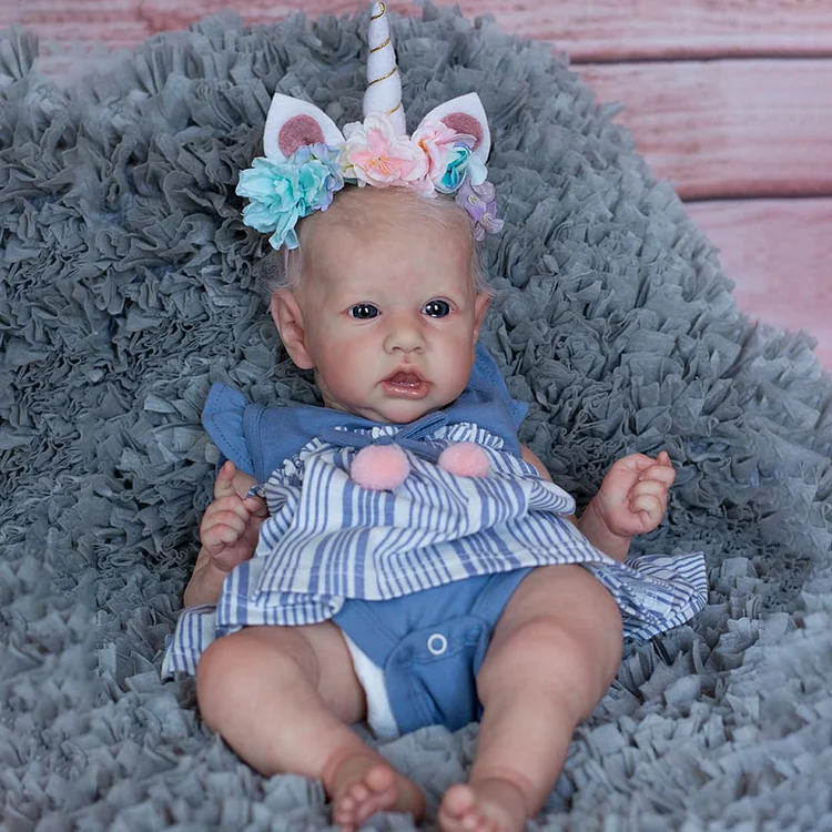 [Heartbeat💖 & Sound🔊] 20" Blinking Eyes Reborn Newborn Doll Girl Tivara with Blonde Hair That Just Like a Real Baby Rebornartdoll® RSAW-Rebornartdoll®