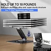 Aluminum Alloy Tablet Laptop Desktop Stand with 12-port Docking Station, Liftable, 360-degree Rotation, 4K Screen Projection