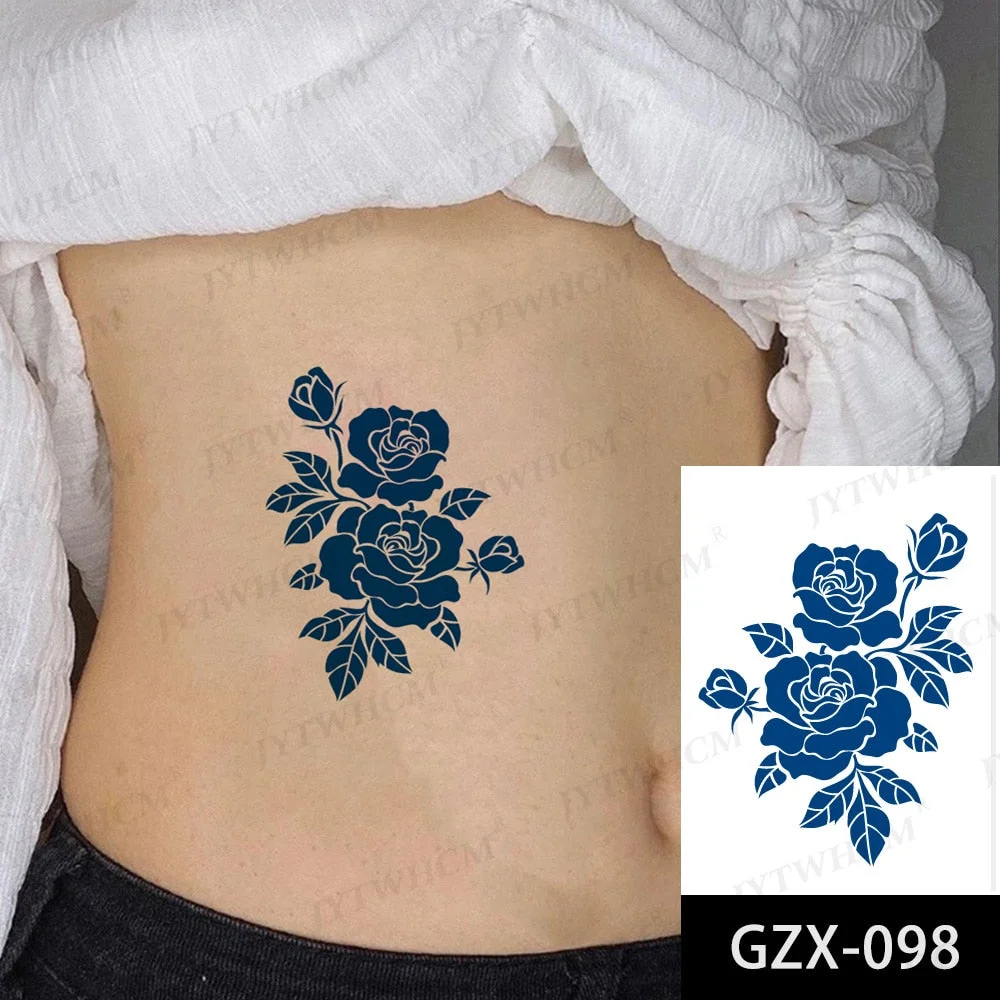 Juice 2 Weeks Lasting Tattoo Sticker Moon Forest Small Arrow Rose Waterproof Transfer Fake Tatoo Female Transfer Tatto Men Women