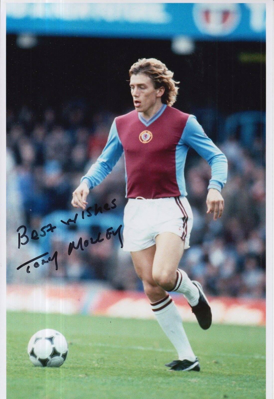 Tony Morley Hand Signed Aston Villa 12x8 Photo Poster painting 3.