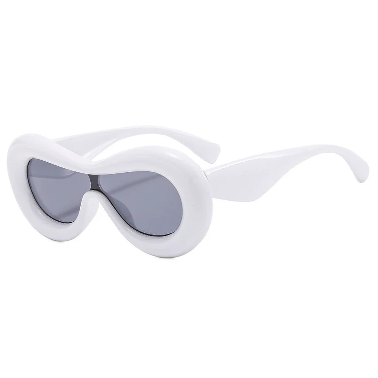Dawfashion Techwear Streetwear-Integrated Large Frame Sunglasses For Men And Women With Personality Oval Decorative Glasses-Streetfashion-Darkwear-Techwear