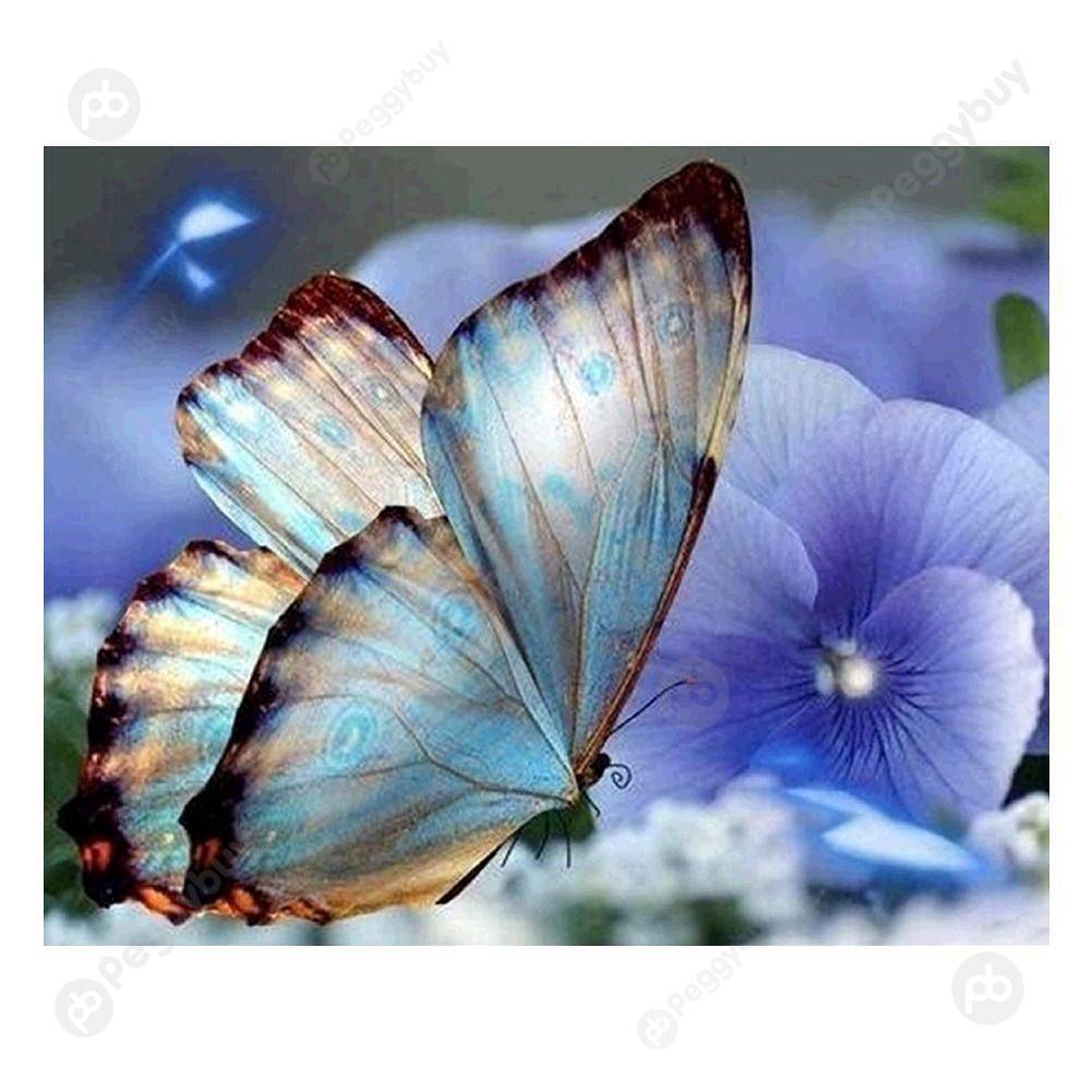 

Blue Butterfly - Special Shaped Diamond Painting - 30*25CM, 501 Original