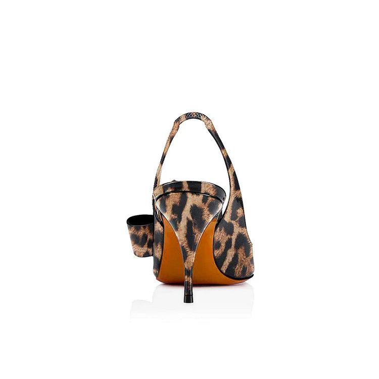 Topshop shop leopard slingback