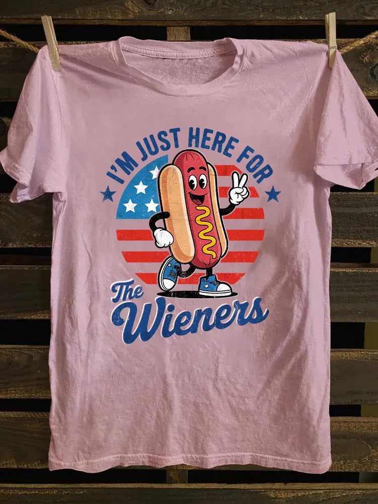 Just Here For The Wieners T-shirt