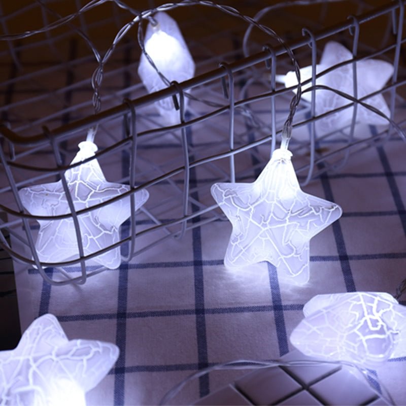 Christmas Cracked Star String Lights