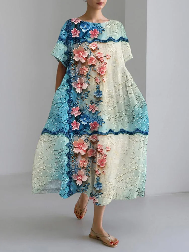 Women's Floral Art Print Casual Dress