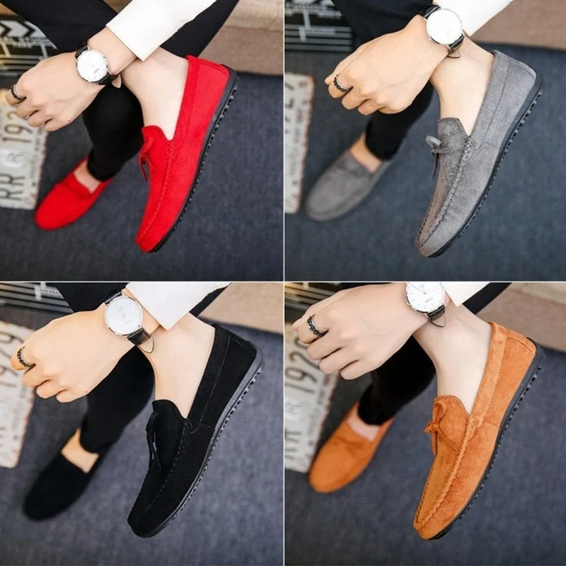 2022 Spring Summer NEW Men's Loafers Comfortable Flat Casual Shoes Men Breathable Slip-On Soft Leather Driving Shoes Moccasins