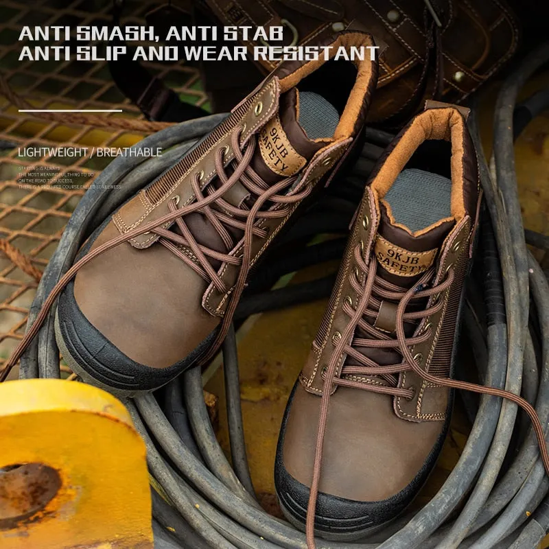 Men's Hiking Boots Military Work Trekking Boots Indestructible Men Work Waterproof Shoes Combat Safety Boots Tactical Shoes 2021