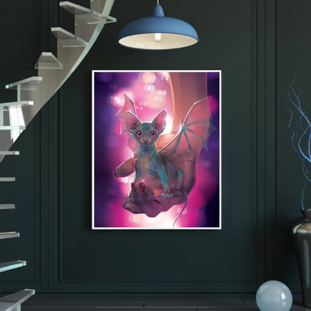 DIY Stamped Cross Stitch 11CT Full Embroidery 40*50cm - Little Bat