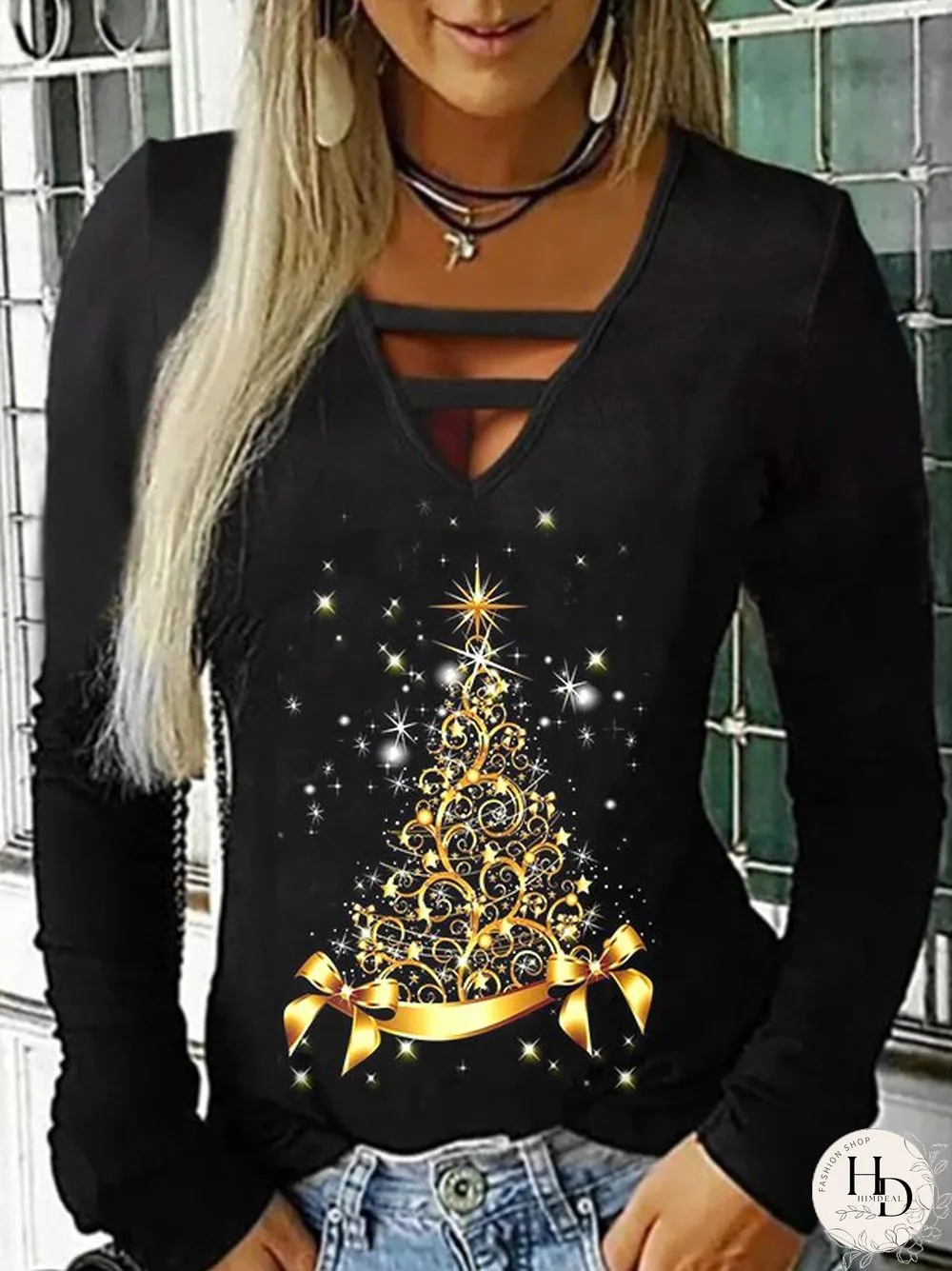 Long Sleeve Printed Casual Shirts & Tops