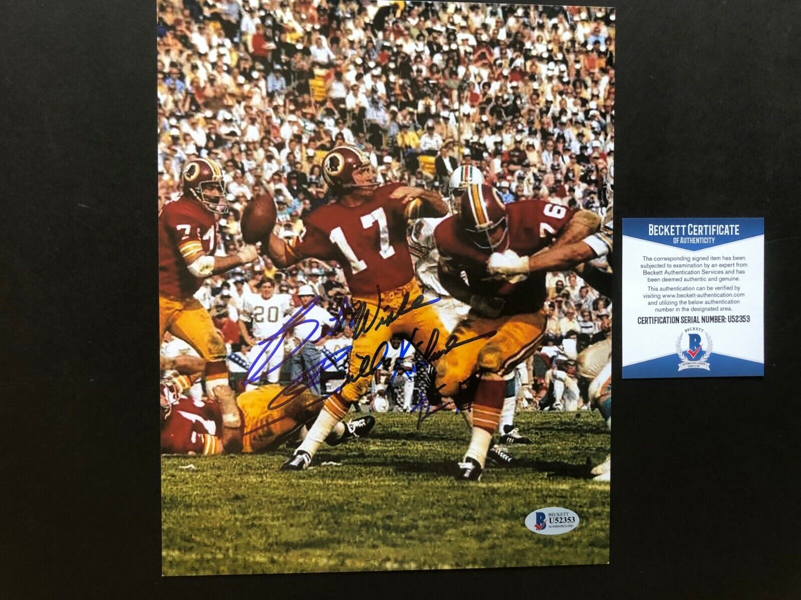 Billy Kilmer Hot! signed autographed Redskins 8x10 Photo Poster painting Beckett BAS coa