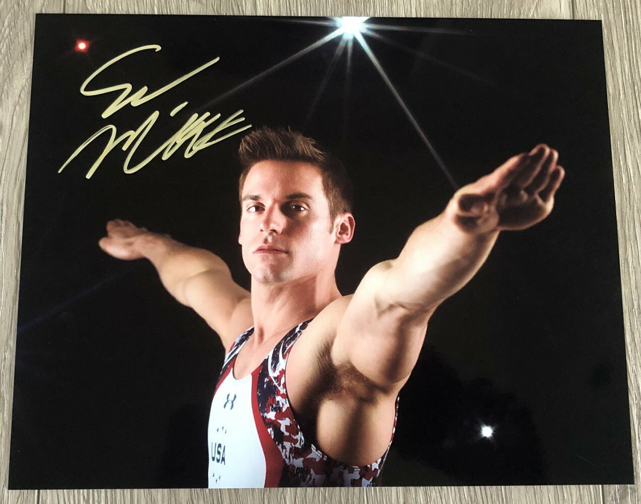 SAM MIKULAK USA MEN'S GYMNASTICS SIGNED AUTOGRAPH 8x10 Photo Poster painting G w/EXACT PROOF