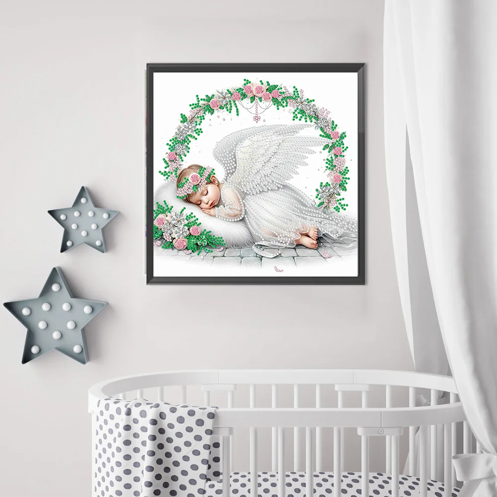 Diamond Painting - Partial Special Shaped Drill - Angel Child(Canvas|30*30cm)