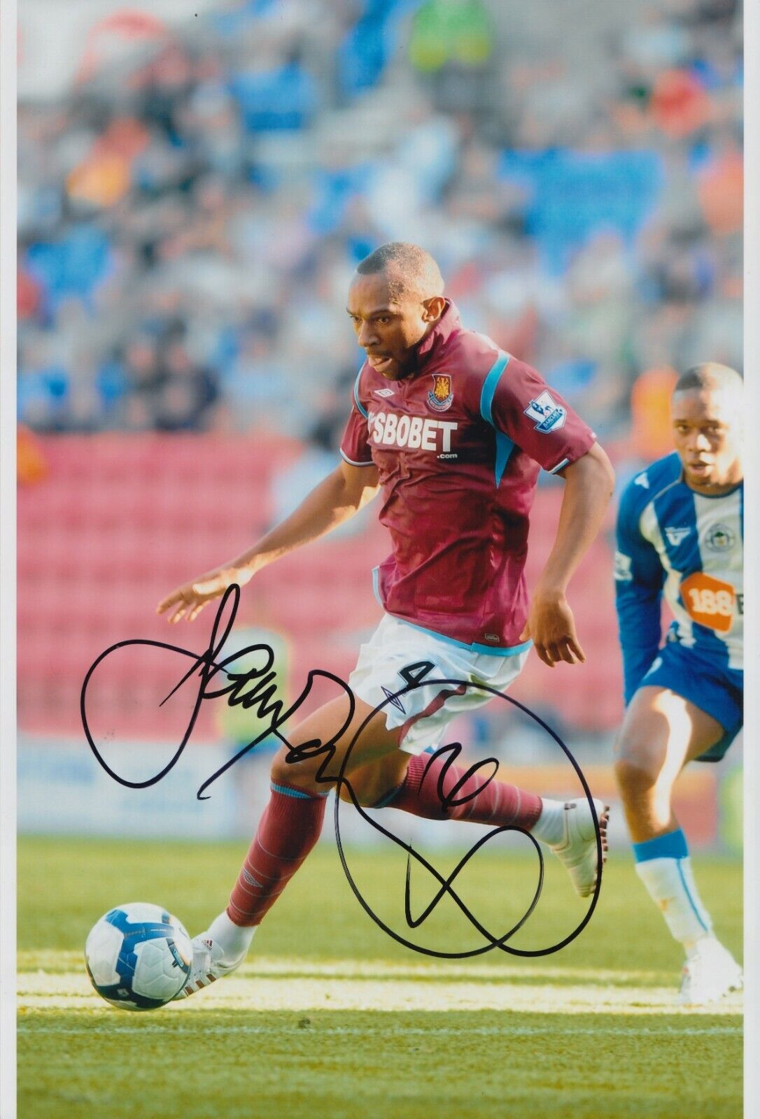 Danny Gabbidon Hand Signed 12x8 Photo Poster painting - Football West Ham Autograph.