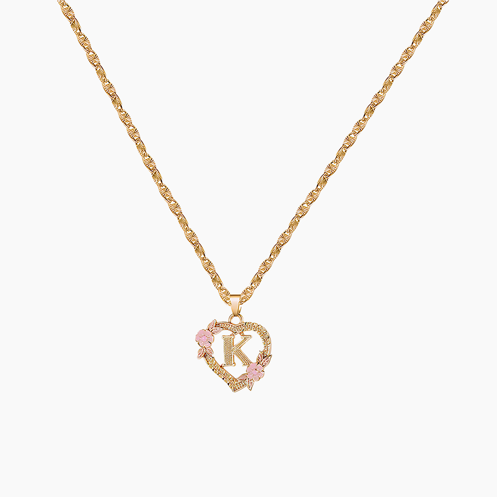 Initial Snowflake Chain Necklace