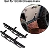 AMK 2Pcs Metal Running Board Side Step CNC Aluminum Rock Sliders Rails Pedal with Width Adjustable for 1/6 RC Crawler Car SCX6 Jeep 4WD Upgrade Parts