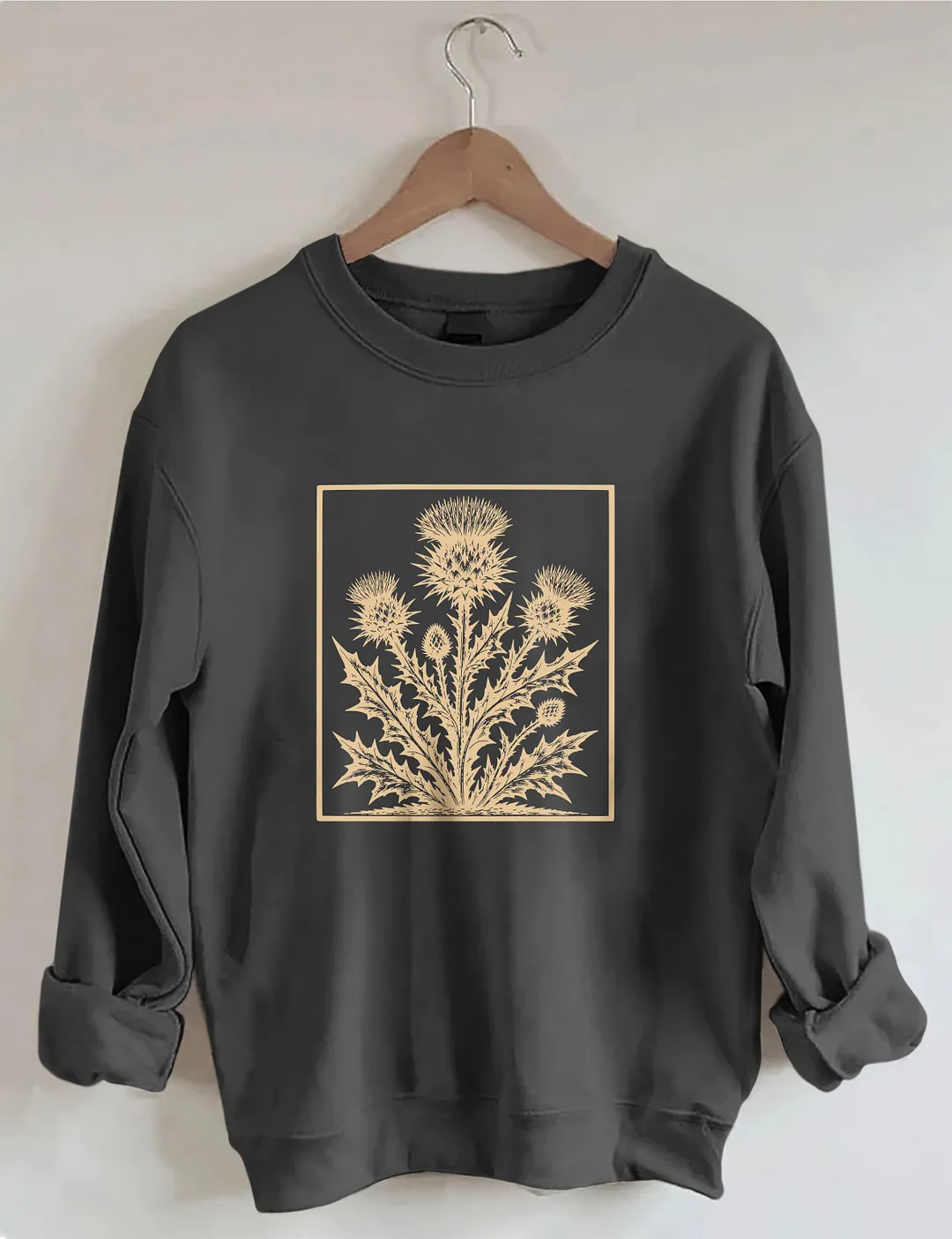 Thistle Scottish Wildflower Nature Lover Sweatshirt