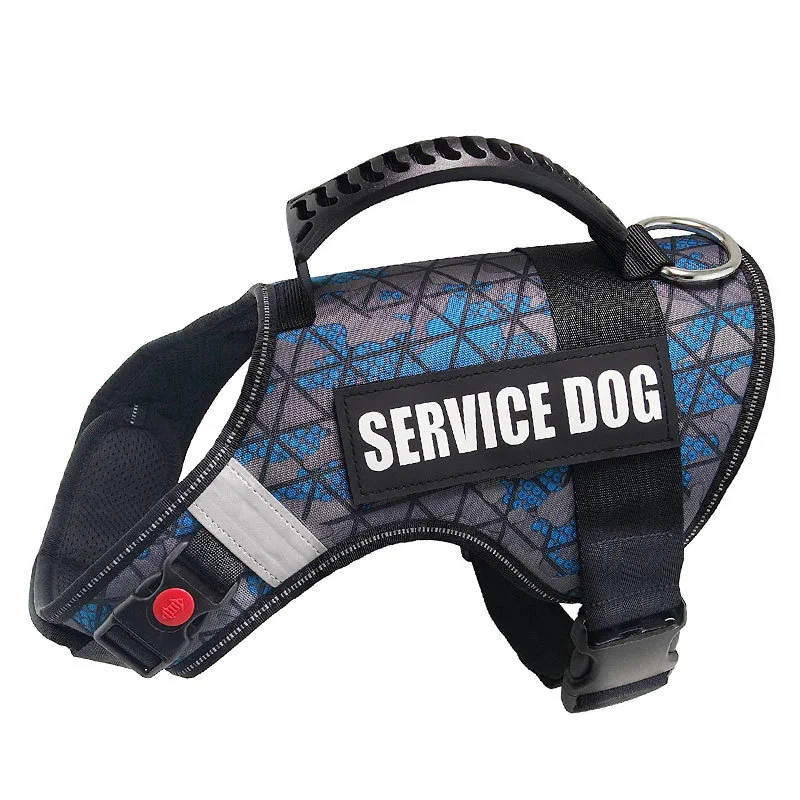 Reflective service dog harness vest