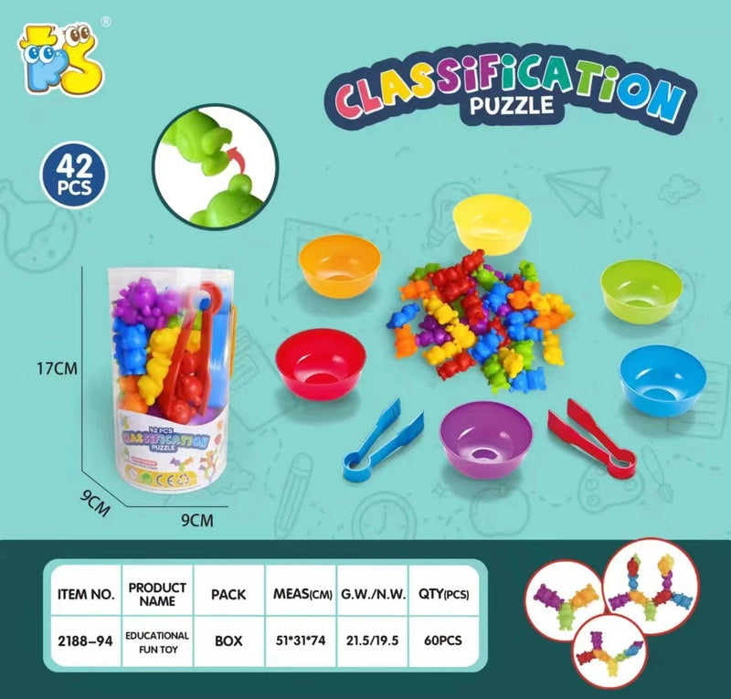 Cute Solid Color Children’s Classification Cognitive Early Education Toys