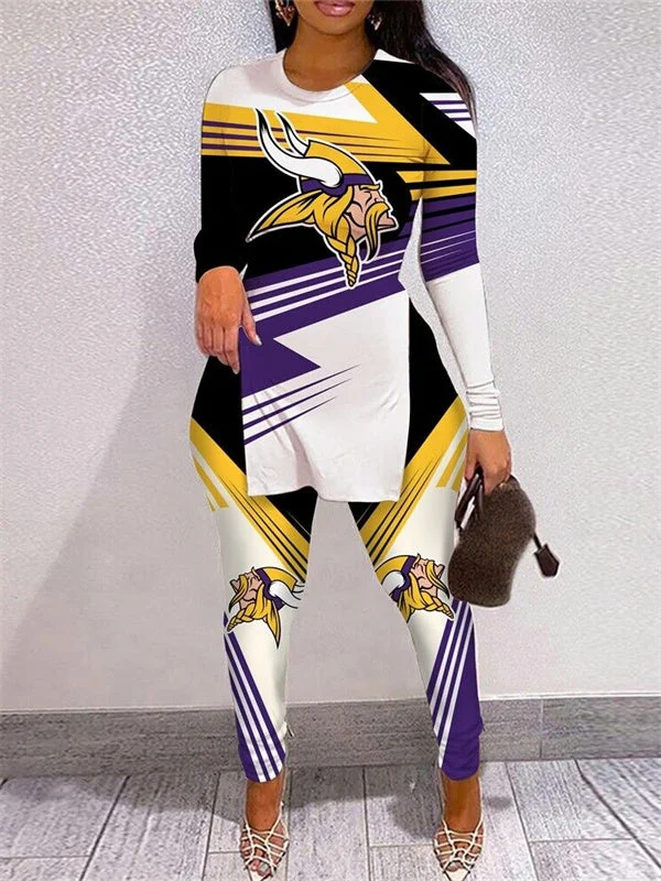 Minnesota Vikings
Limited Edition High Slit Shirts And Leggings Two-Piece Suits