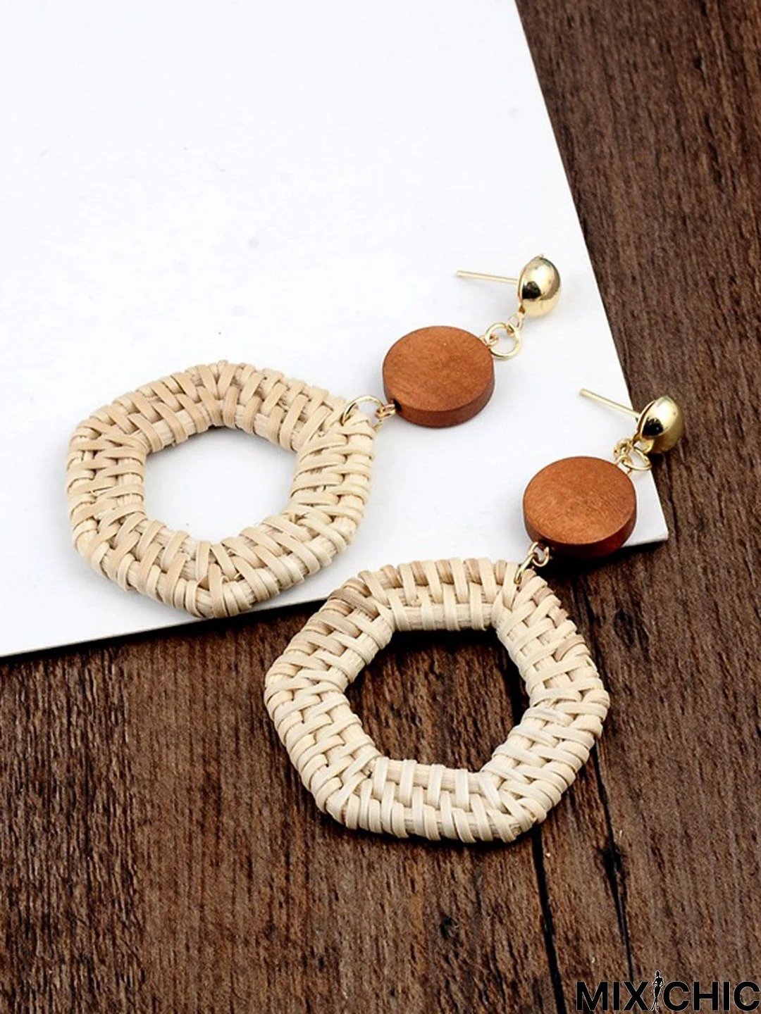 Natural Straw Handmade Earrings