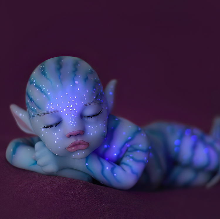  12'' Realistic Reborn Afra Avatar Handmade Fantasy Baby Doll-Realistic Reborn Kids Gift Doll - Reborndollsshop.com®-Reborndollsshop®