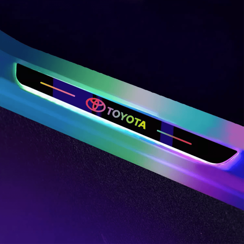 Toyota-Compatible Smart LED Color Car Door Sill Protector