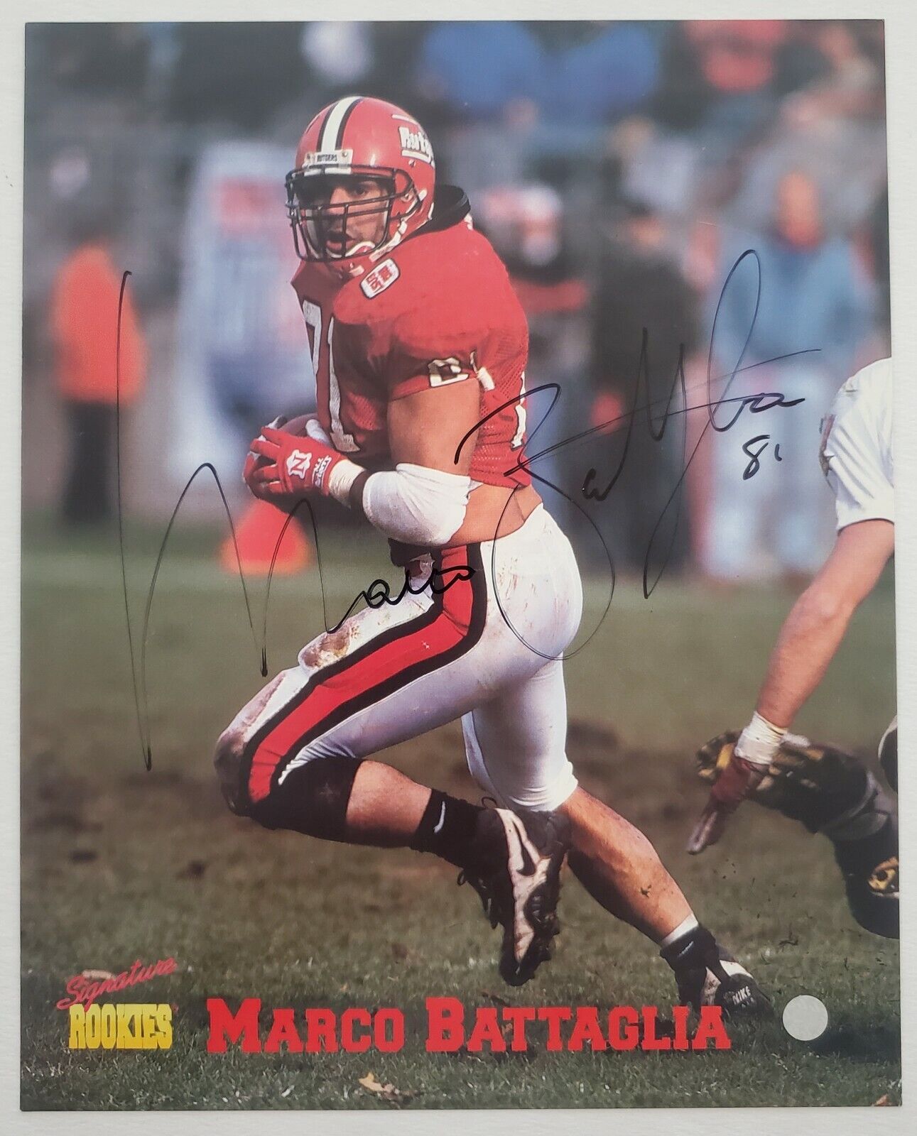 Marco Battaglia Signed Signature Rookies 8x10 Photo Poster painting College Rutgers NFL RAD