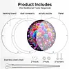 (18.5cm)DIY Acrylic Jigsaw Puzzle Window Hanging with Hanging Chain DIY Stained Glass Decoration Round Window Puzzle Decor for DIY Craft Project (Flower)
