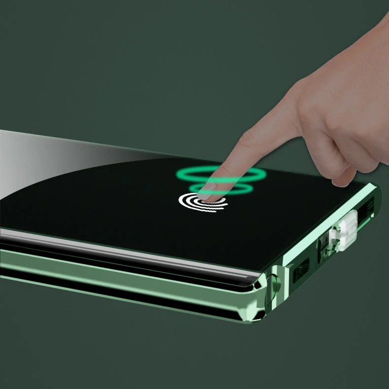 Double-Sided Tempered Glass Magnetic Wireless Charging Case for Samsung S23 Ultra